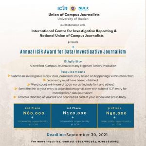 Annual ICiR Award for Data/Investigative Journalism