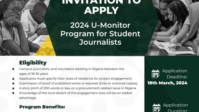 2024 U-Monitors programme opens for student journalists 