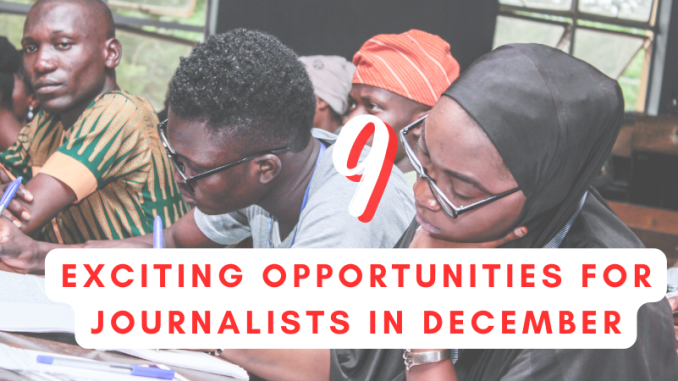 Key opportunities for journalists writers closing in December 2024
