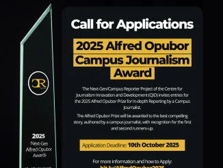 2025 Alfred Opubor Prize for Campus Journalism open for entries
