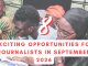 8 exciting opportunities for journalists in September 2026
