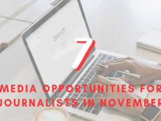 7 opportunities for journalists in November